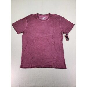 Fission Shirt Mens Large L Red Stretch Cotton Blend Pullover Crew Neck NWT A1